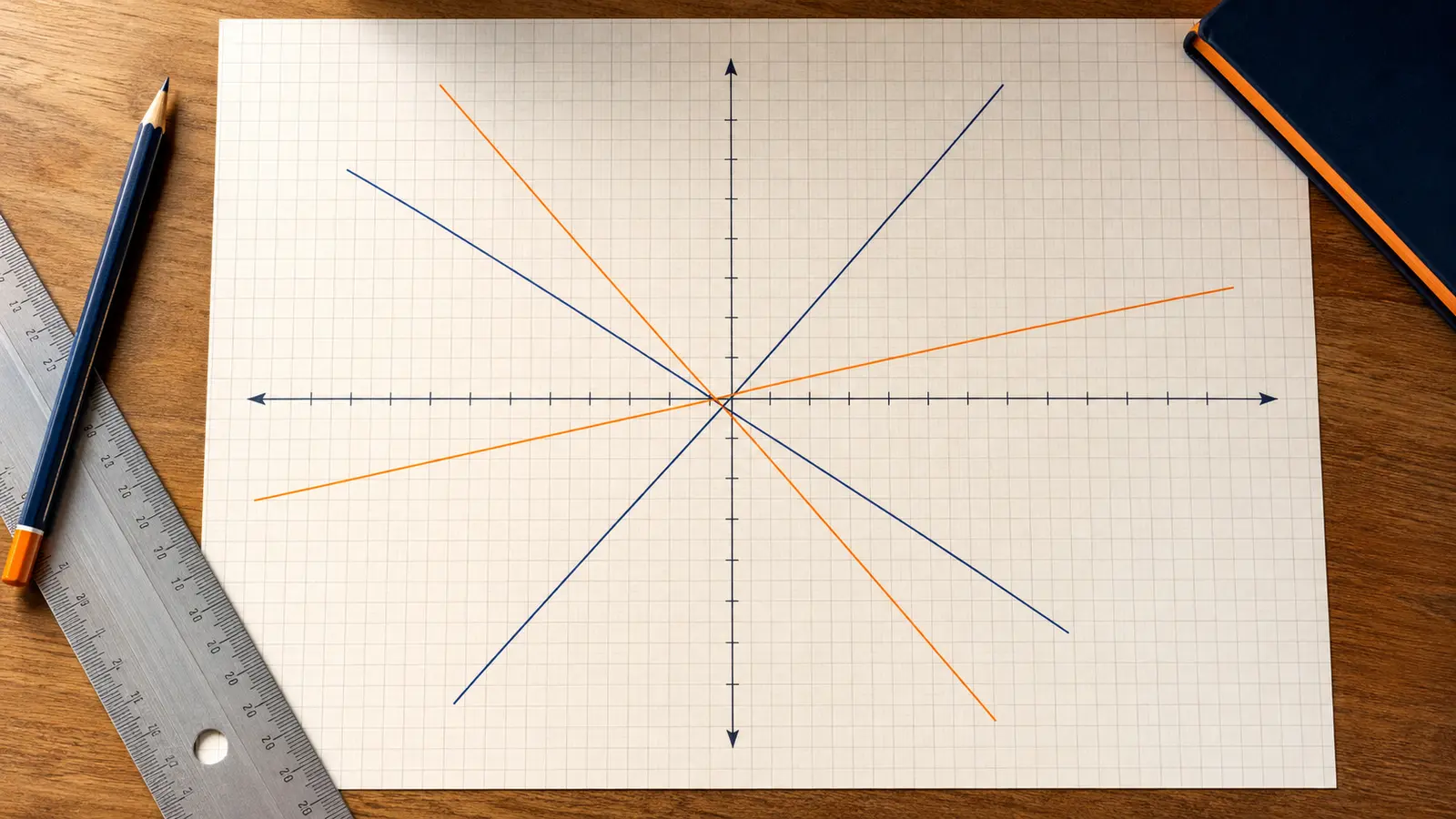 Mathekurs Funktionen: Koordinatensystem auf Millimeterpapier