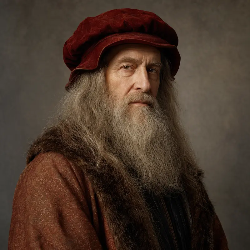 KI-Porträt von Leonardo da Vinci