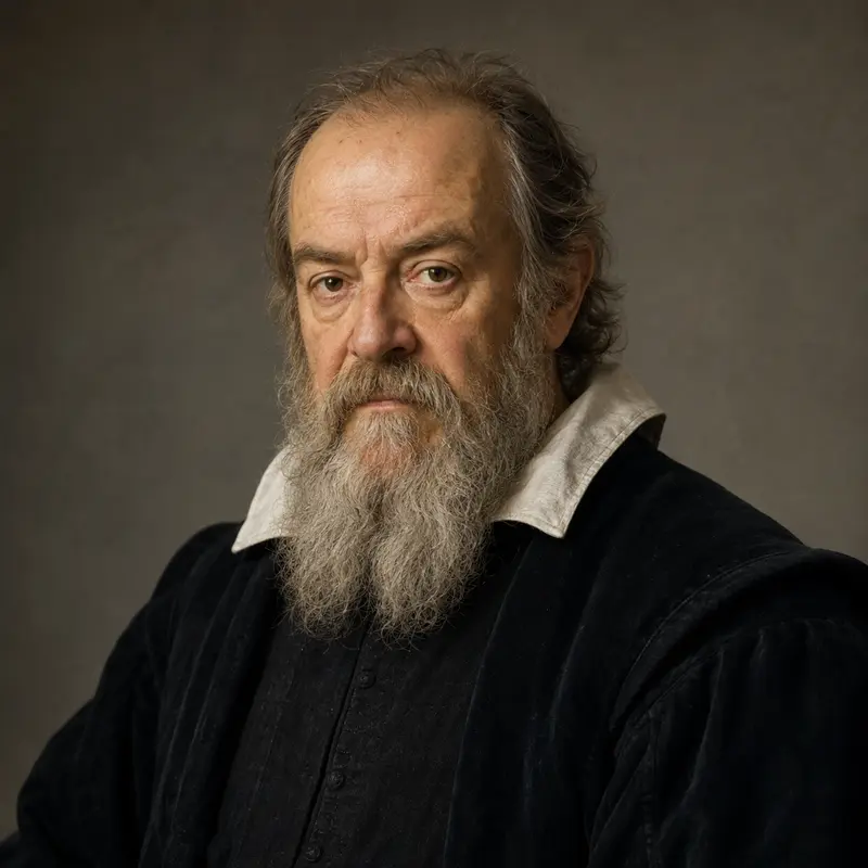 KI-Porträt von Galileo Galilei